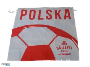 Tyskie flagga 100 x 100 cm för en fläkt POLEN