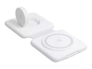 Qi 3in1 15W P14 inductive charger supports charging with MagSafe white
