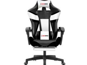 Herzberg HG 8082: Tri farve Gaming og kontorstol med T-form Accent Sort