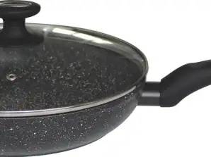 EB-4107 Ceramic Frying Pan with Lid 20 CM - 3-Layer Non-Stick Coating