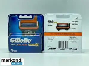 LAMES DE RASOIR GILLETTE PROGLIDE POWER 4 PIÈCES