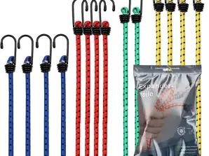 8x Expander Set Gepäckspanner zur Befestigung mit Spanngurte Spanngummi bei Transport Camping Ladungssicherung - Gummiexpander mit Haken