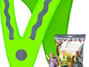 Gilet de sécurité V jaune pour les enfants de 3 à 6 ans Col de sécurité garçons & filles - Gilet anti-accident gilet de sécurité 2023