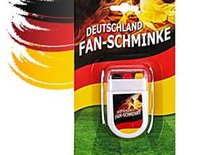 Lápiz de maquillaje ventilador Alemania negro - rojo - amarillo - como decoración decoración de fiesta para el Campeonato de Europa de fútbol y la Copa del Mundo