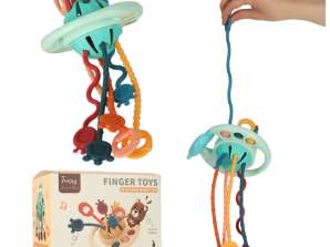 Сенсорная игрушка Монтессори, прорезыватель для младенцев, веревки, пуговицы, веревочки