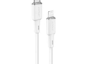 Acefast USB MFI Kabel Typ C Lightning 1 2m 30W 3A Weiß C2 01 whi