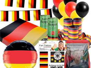 XXL Γερμανία Διακόσμηση Σετ Fan Merchandise Διακόσμηση τραπεζιού με πάνω από 50 κομμάτια για το Παγκόσμιο Κύπελλο Ποδοσφαίρου Ευρωπαϊκό Πρωτάθλημα
