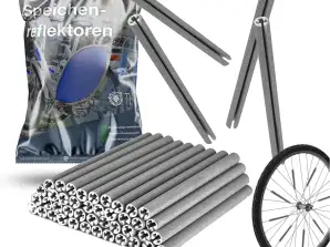 72x Premium Spoke Reflectors for Spokes - Universal Silver Spoke Eyes for Bicycle & Bike - Reflectors for Visibility - Bicycle Spokes