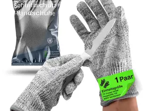 Premium cut protection gloves EN 388 - Unisex size 10 - Cut-resistant gloves & kitchen gloves - Chain gloves silver for men and women