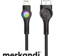 Foneng X59 USB na Strela kabel LED 3A 1m črna