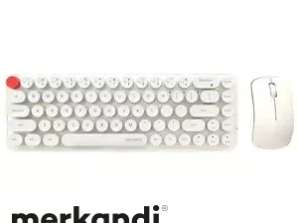 Trådløst tastatursett MOFII Bean 2.4G hvit-beige