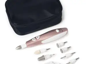 Manicure/Pedicure Set with Light + Magnifying Glass, VD-7258, Rose