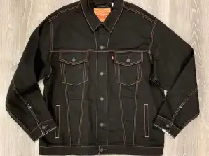 Levi's Большие мужские джинсовые куртки оптом - Ассорти стирк без подкладки Коллекция 24шт.
