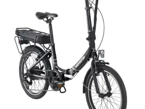 Folding electric bicycles WAYSCRAL E-100 Black – new, factory packaging, wholesale.