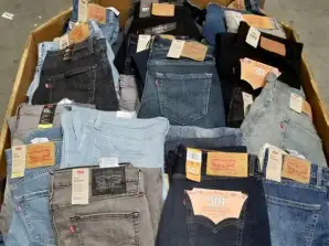 Palet Levi's Authentic Denim Jeans - sortiment mixt, 200buc pentru comercianții cu amănuntul