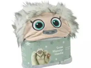 Fleece Blanket With Hooded Kids Snow Monster