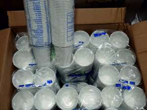 White cups disposable plastic PP (5) polypropylene, pack of 96/100 pieces, 180/200 ml