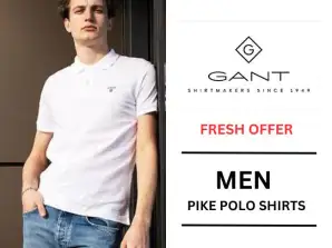 High-Quality GANT Men Pike Polo Shirts in Blue and White - Available for Wholesale