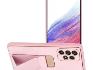 LÄDERFODRAL Kickstand för SAMSUNG Galaxy A53 rosa