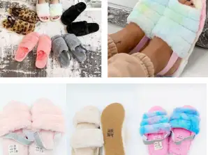 Fur Slippers for Wholesale - Assorted Colors & Different Sizes