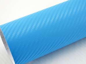 Foil roll carbon 3D blue 1 27x28m
