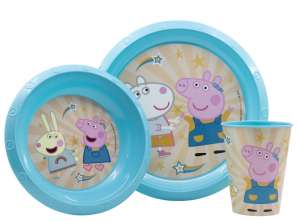 Ensemble de vaisselle Peppa Pig 3 pièces pour enfants