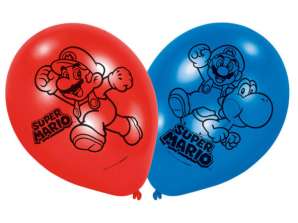 Латексные воздушные шары Super Mario 6 шт