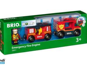 BRIO 33811 Fire brigade ladder vehicle with light and sound