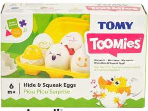TOMY Toomies E1581CA Escondiendo y chirriando huevos