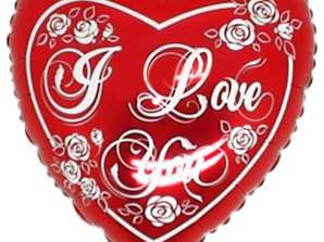 I Love You Heart-Shaped Foil Balloon