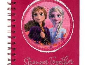 Disney Frozen 2 / Frozen 2 Реверсивные пайетки Спиральный ноутбук A5