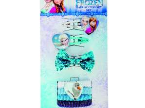 Set Disney Frozen cu 2 agrafe de păr, 1 agrafă de păr, 4 suporturi pentru împletituri