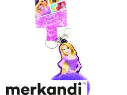 Portachiavi Disney Princess Rapunzel con sacchetto 4x8 cm