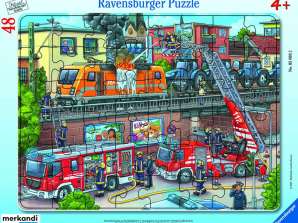 Ravensburger 05093   Feuerwehreinsatz an den Bahngleisen   Puzzle   48 Teile