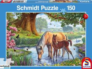 Horses by the Creek 150 Piece Puzzle