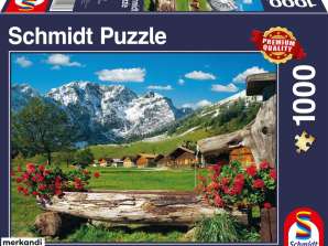 Vue sur la montagne idylle puzzle de 1000 pièces