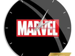 Sienas pulkstenis ar spīdumu Marvel 002 Marvel Black