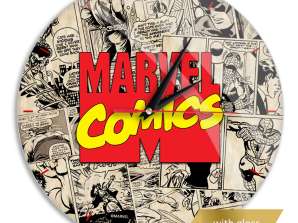 Настенные часы с глянцем Marvel 001 Marvel Multicoloured