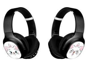 Wireless Stero Headphones with micro   Marie 001 Disney White