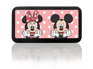 Přenosný bezdrátový reproduktor 3W střední Mickey i Minnie 001 Disney Pink
