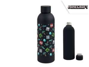 Minecraft Icon AOP Water Bottle negro / Icon AOP Bottle negro