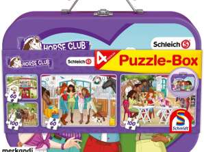 Schleich Horse Club Puzzle Box 2x60 2x100 piezas en caja metálica