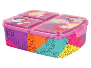 Caixa de pão Disney Princess com 3 compartimentos
