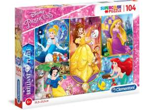 Clementoni 20140 104 Teile Puzzle Brillante Puzzle Disney Princess
