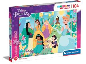 Clementoni 20346 104 pièces Puzzle Paillettes Puzzle Disney Princess