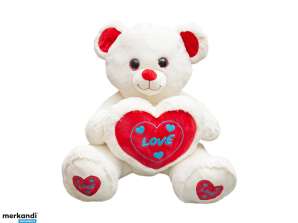 Ours avec coeur bleu LOVE figurine en peluche 82 cm