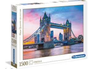 Högkvalitativ samling 1500 bitars pussel solnedgång över Tower Bridge