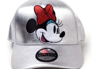 Disney Minnie Mouse Silver Curved Bill Cap