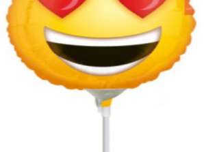 Emotikon Love Mini fóliový balónik 23 cm