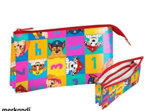 Paw Patrol student case with 3 compartments 22 x 13 cm